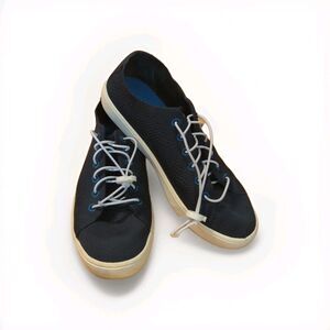 LL Bean Eco Bay Knit Shoes Sneakers Womens 8M Navy Blue Comfort Casual Coastal